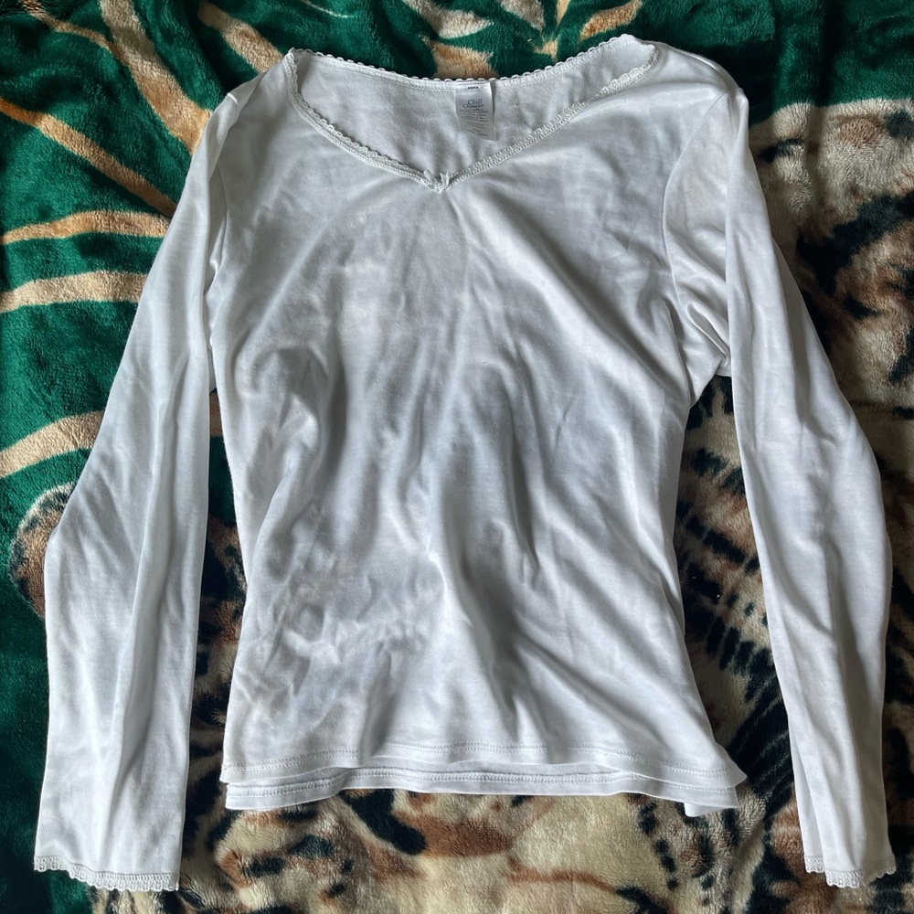 Lace trim top